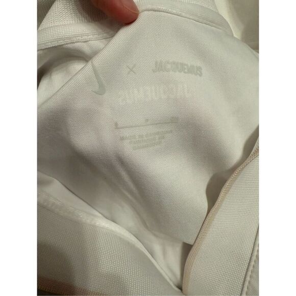 NWT Nike x Jacquemus Cream La Robe Polo Split Midi Dress Small - Picture 5 of 7